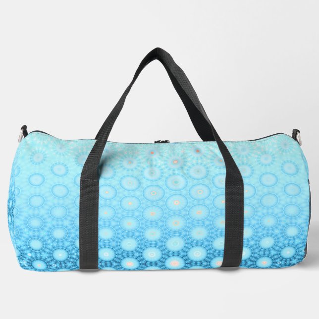 Hübsche Tasche Ombre Blue und Peach Geometric (Vorderseite)