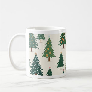 Hübsche Tasse mit Foto eines Weihnachtsbaumes