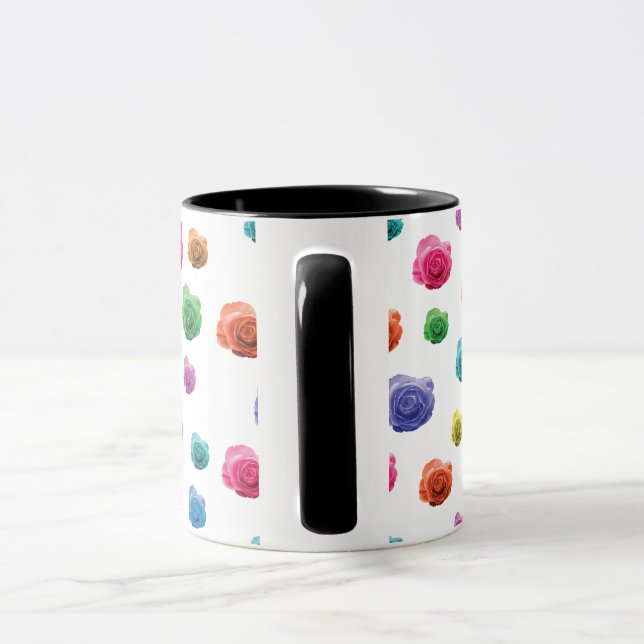 Hübsche Tasse mit verzauberter Rose (Griff)