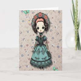 Hübsche Tattooid-Girl-Karte ohne Text Dankeskarte