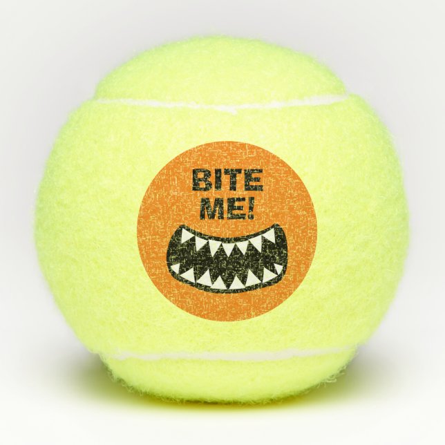 Hübsche Tischtennis-Kugeln mit Monsterzähnen Tennisbälle (Vorderseite)
