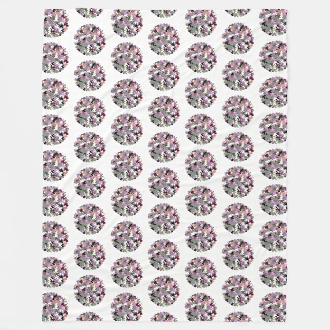 HÜBSCHE TREE-BLÄTTER FLEECEDECKE (Vorderseite)