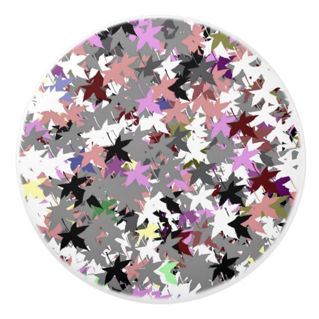 HÜBSCHE TREE-BLÄTTER KERAMIKKNAUF (Vorderseite)