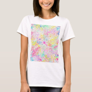 Hübsche, trendige, blumengeschmückte Henna-Muste T-Shirt