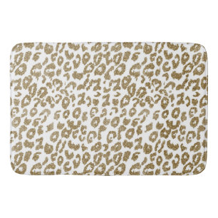 Hübsche trendige Imitate Gold Glitzer Leopardendr Badematte