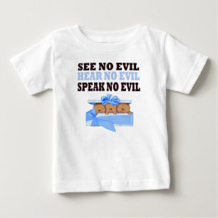 Hübsche Triplet Boys (Speak Hear See No Evil) Baby T-shirt