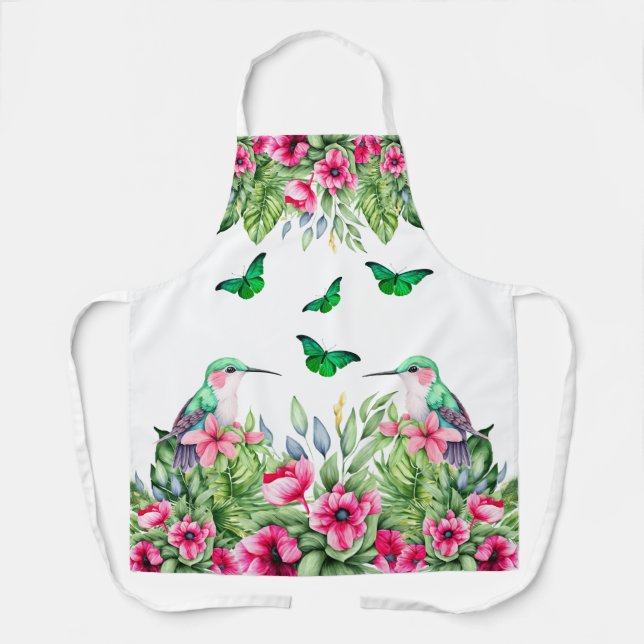 Hübsche tropische Flora und Fauna Schürze (Vorderseite)