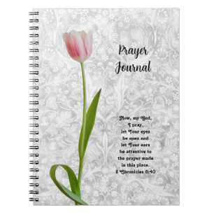 Hübsche Tulip Blume Vintag Style Prayer Journal Notizblock