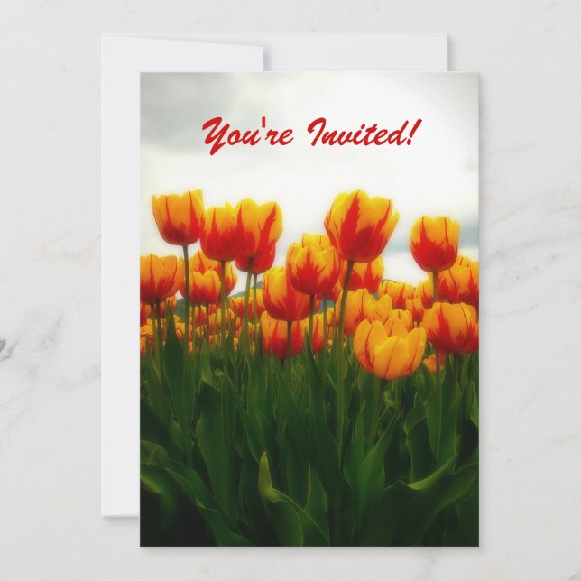 Hübsche Tulips-Party Einladung (Vorderseite)