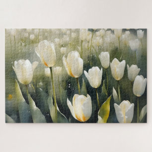 Hübsche Tulpen Aquarellmalerei Puzzle