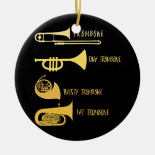 Hübsche Typen von Trombone Player Marching Jazz Ba Keramik Ornament