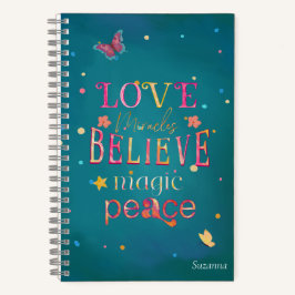 Hübsche Typografie - Schmetterlingsname Notizbuch