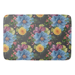 Hübsche und dunkle Blume Badematte