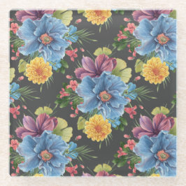 Hübsche und dunkle Blume Glasuntersetzer