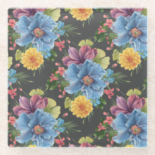 Hübsche und dunkle Blume Glasuntersetzer