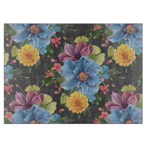 Hübsche und dunkle Blume Schneidebrett