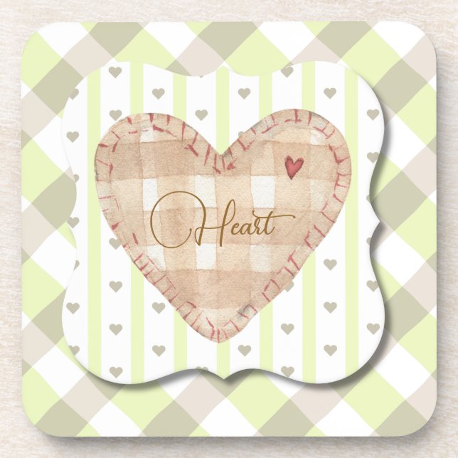 Hübsche und einzigartige Herzmuster im Schatten vo Getränkeuntersetzer (Vorderseite)