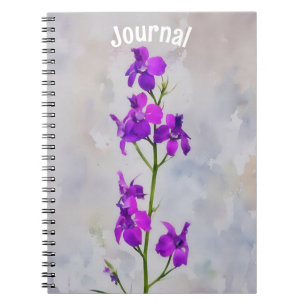Hübsche und große violette Blumen Journal personal Notizblock