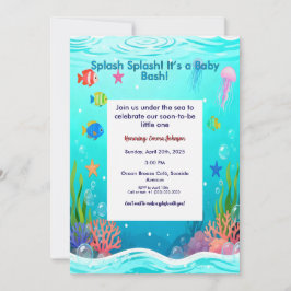 Hübsche Under the Sea Baby Shower Einladung - Ozea