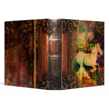 Hübsche Unicorn-Fantasie-altes Band-Magie-Buch