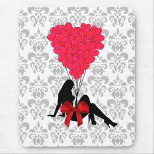 Hübsche Valentinin Herzklopfe Mousepad