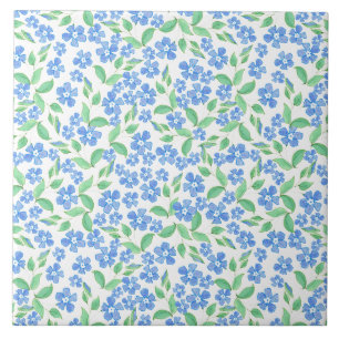 Hübsche verrückte blaue grüne weiße Periwinkle-Blu Fliese