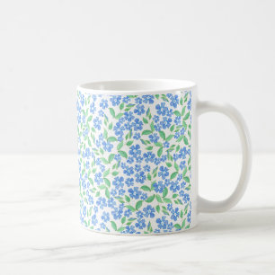 Hübsche verrückte blaue grüne weiße Periwinkle-Blu Kaffeetasse