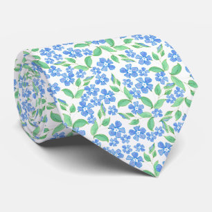 Hübsche verrückte blaue grüne weiße Periwinkle-Blu Krawatte
