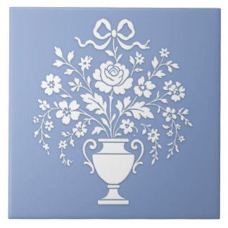 Hübsche, verzierte Wedgewood-Fliesenkeramik mit Bl Fliese