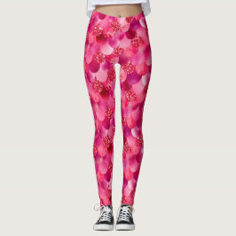 Hübsche vibrierende Schatten der Rosa-Meerjungfrau Leggings