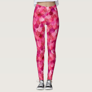 Hübsche vibrierende Schatten der Rosa-Meerjungfrau Leggings