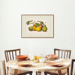 Hübsche Viktorianische Darstellung von Birnen Poster