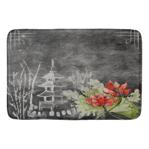 Hübsche Vintage asiatische Badezimmermatte Badematte