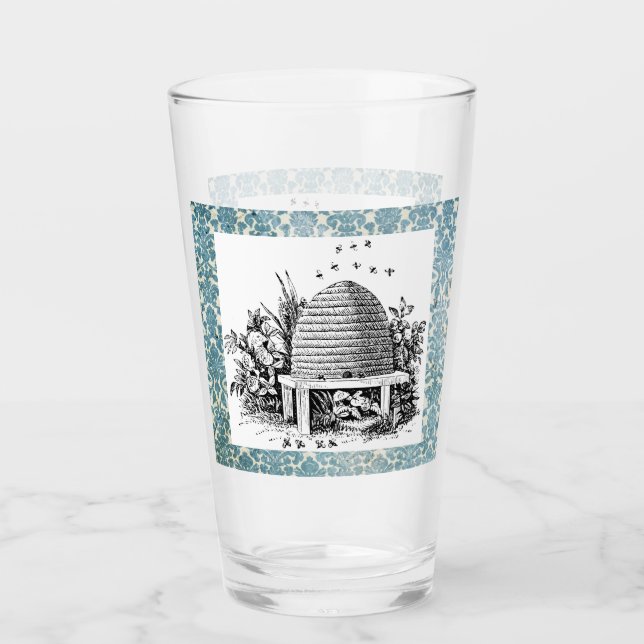 Hübsche Vintage Bienenstock und Damaskus Glas (Vorderseite)