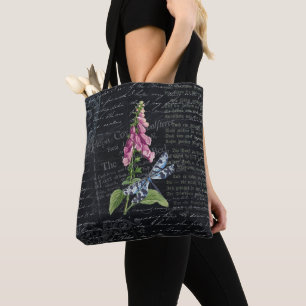 Hübsche Vintage Blume & Schmetterling Botanisch