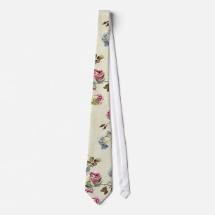 Hübsche Vintage-Blumen-Tapete Rosenknospen Krawatte