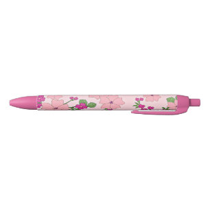 Hübsche Vintage Blütenpracht in sanftem Rosa und V Kugelschreiber