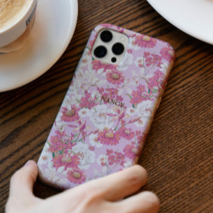Hübsche Vintage botanische Lila Rosa iPhone 16 Pro Hülle