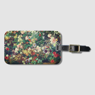 hübsche Vintage bunte Blumen Blumenmalerei Gepäckanhänger