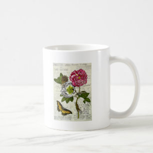 Hübsche Vintage Collage Tasse