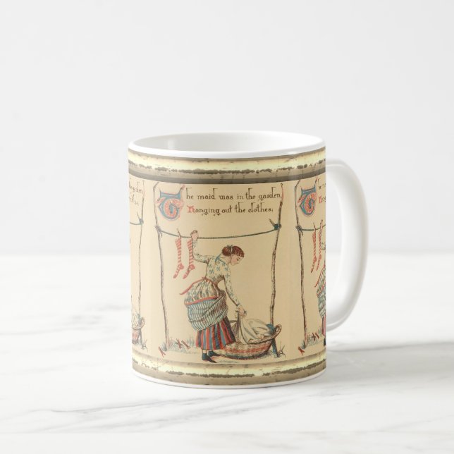 Hübsche Vintage-Dame Kaffeetasse (VorderseiteRechts)
