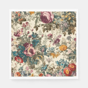Hübsche Vintage Inspirierte Blütenbildung Serviette