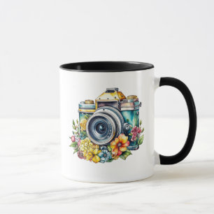 Hübsche Vintage-Kameras Retro AI-Kunst Tasse