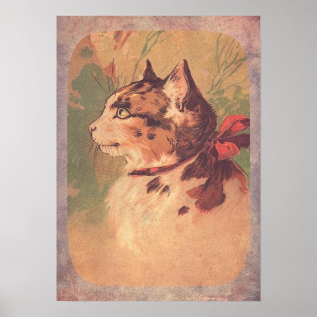Hübsche Vintage Kitty Poster (Vorne)