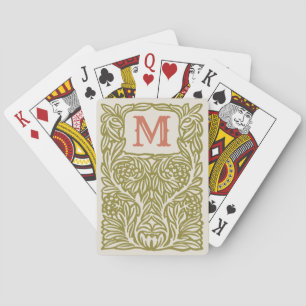 Hübsche vintage-monogrammierte Ausführungen in jed Spielkarten