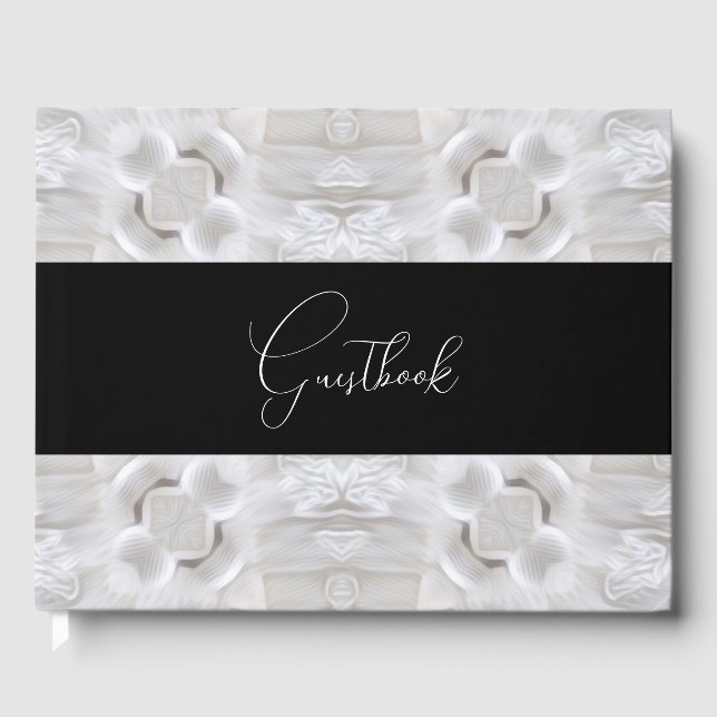 Hübsche Vintage Musterhochzeit Gästebuch (Vorderseite)