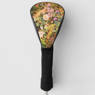 Hübsche Vintage-Petunien-Blumen-Blumenmalerei Golf Headcover