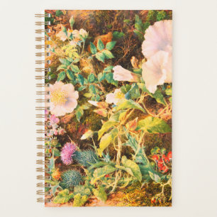 Hübsche Vintage-Petunien-Blumen-Blumenmalerei Planer