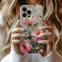 Hübsche Vintage Rosa- und Crestegarten Rose Art iPhone 16 Pro Max Hülle
