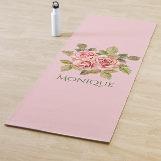 Hübsche Vintage Rosensteine Personalisiert Yogamatte